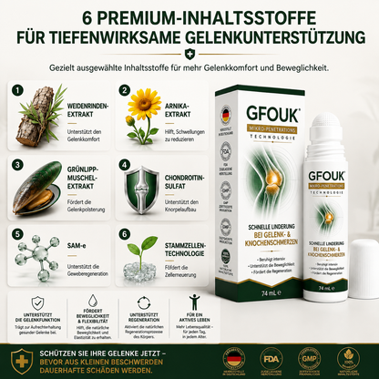 GFOUK® 0,05 mm Mikro-Nadel-Roller zur Unterstützung der Knochen- und Gelenkregeneration