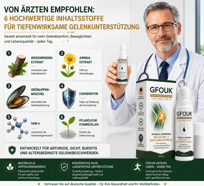GFOUK® 0,05 mm Mikro-Nadel-Roller zur Unterstützung der Knochen- und Gelenkregeneration