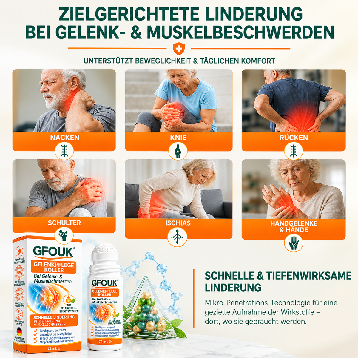 GFOUK® 0,05 MM Mikro-Nadel-Roller zur Unterstützung der Knochen- und Gelenkregeneration (0.05MM)